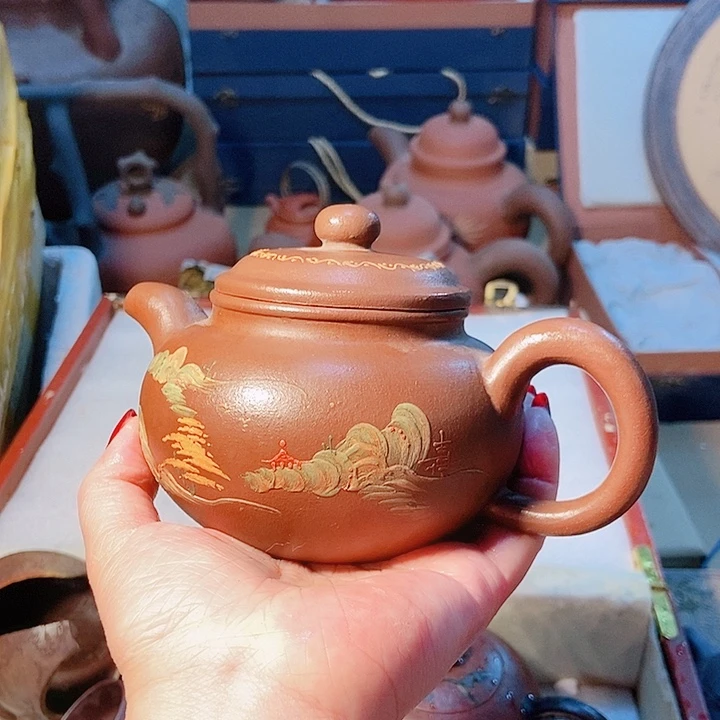 紫砂茶杯宜兴紫砂全手工制作