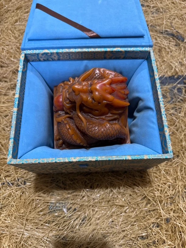 带盒子龙印章一个摆件链接