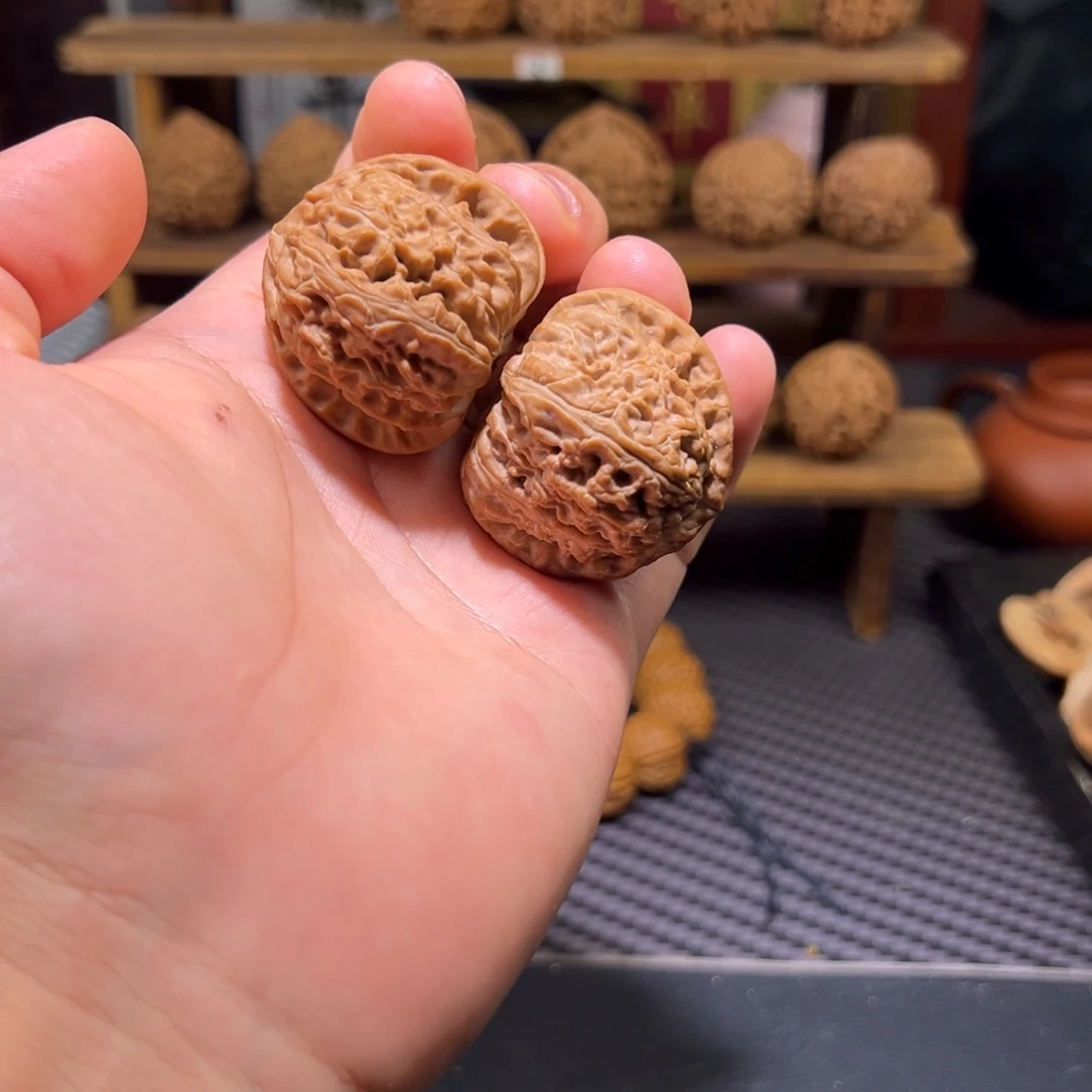 核桃把件全品无修39尺寸三角装三角白