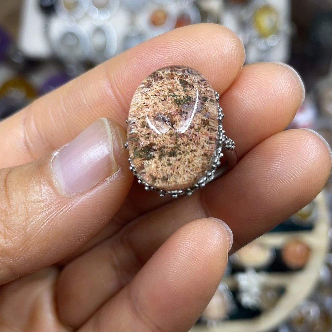 【闪购商品】银S925镶嵌珠宝半成品水晶戒指