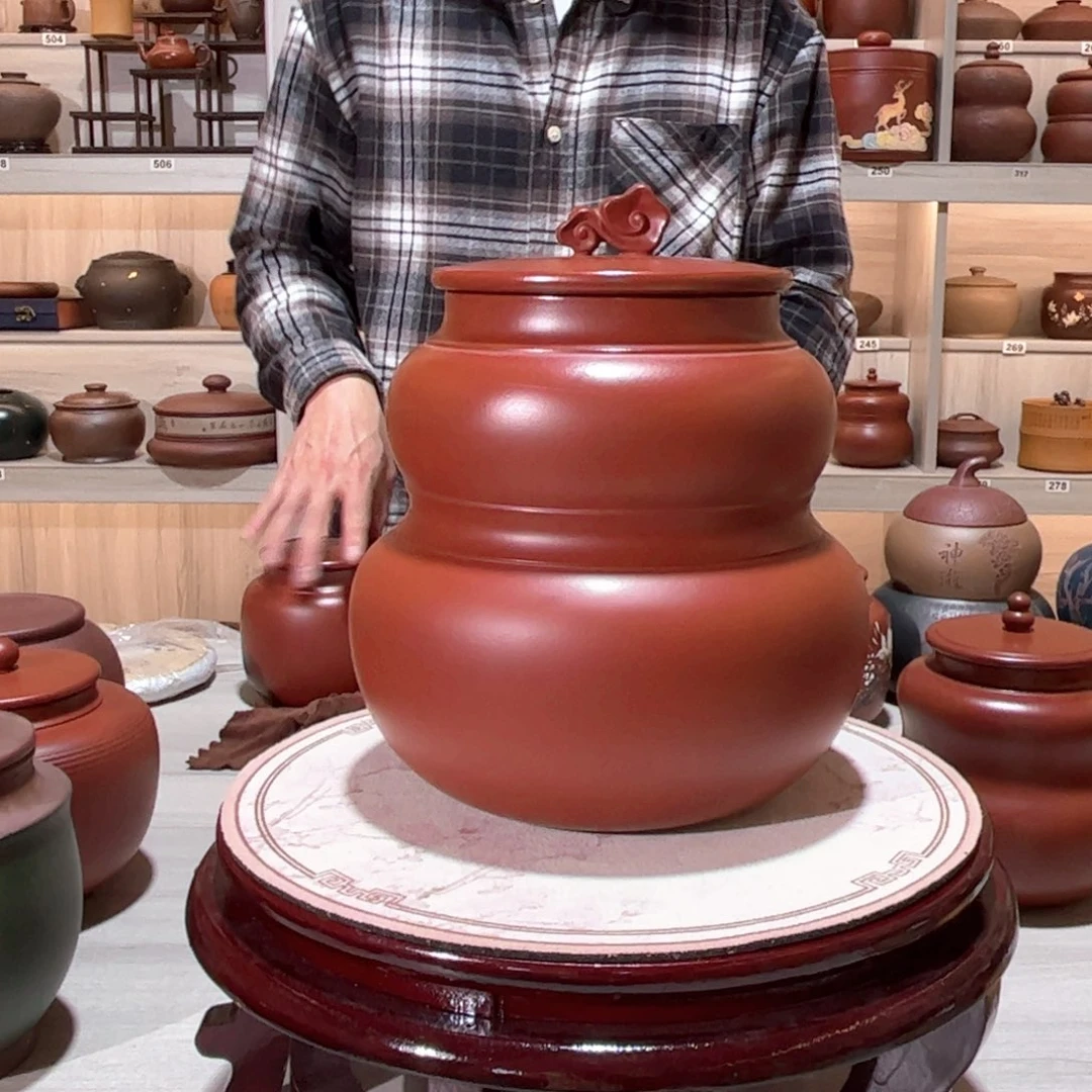 紫砂茶叶罐大葫芦