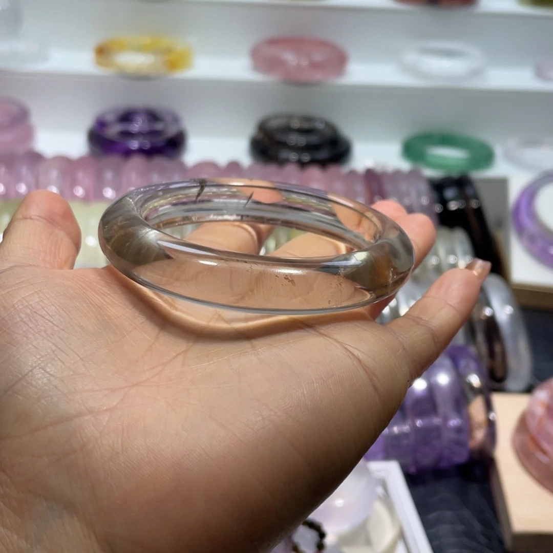 水晶手镯55圈口5号未镶嵌