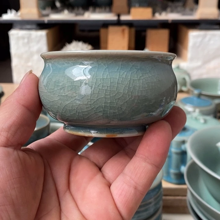 杯子原矿釉原产地汝瓷微琚