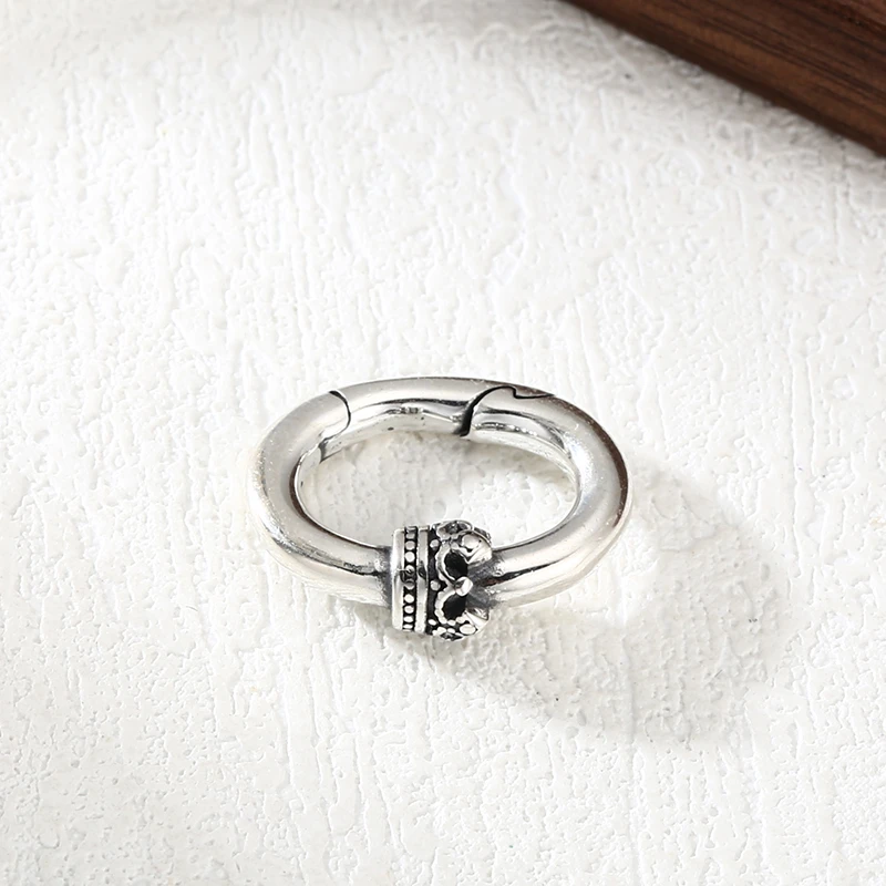 925银耳饰 皇冠万能扣