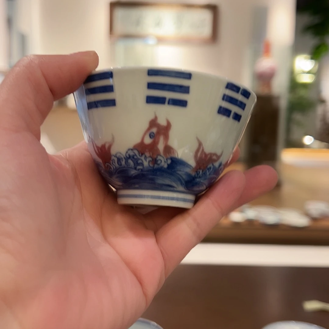 微瑕臻玉古坊原矿青花釉里红