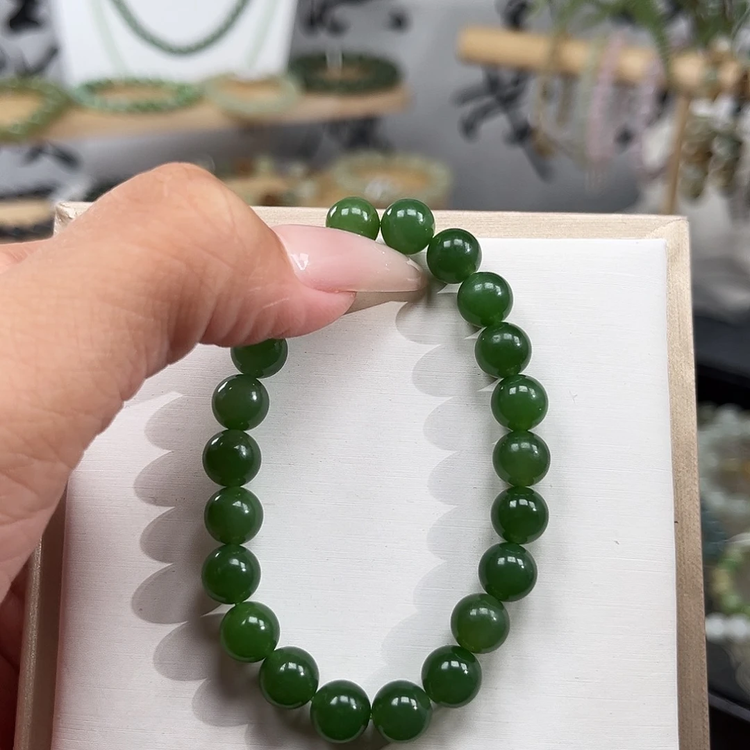 青****和田玉未镶嵌手串