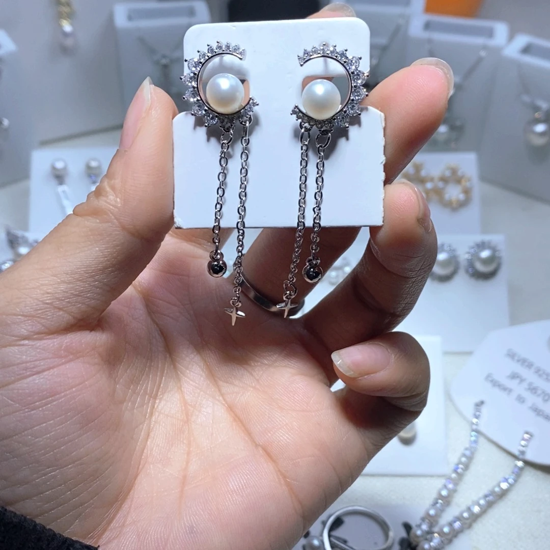 淡水珍珠未镶嵌耳饰