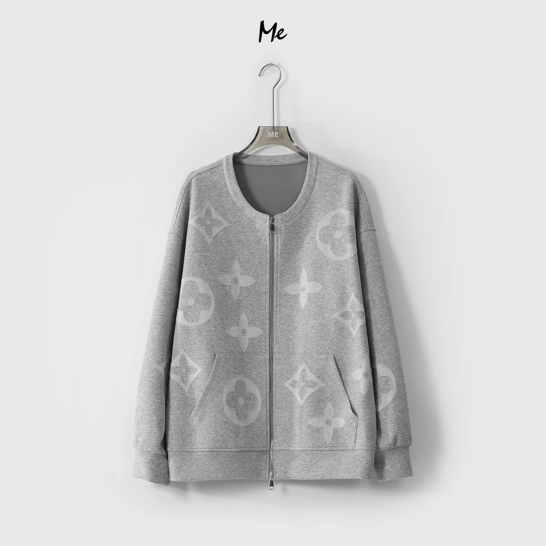 ME【花卫衣外套】棉混纺奢牌感时尚百搭宽松一手长外套MESS1223