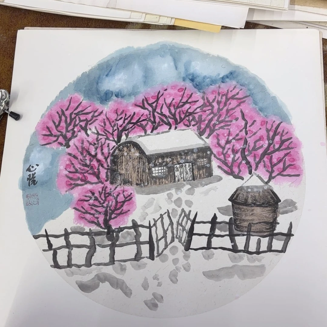 国画38-38卡纸作品艺