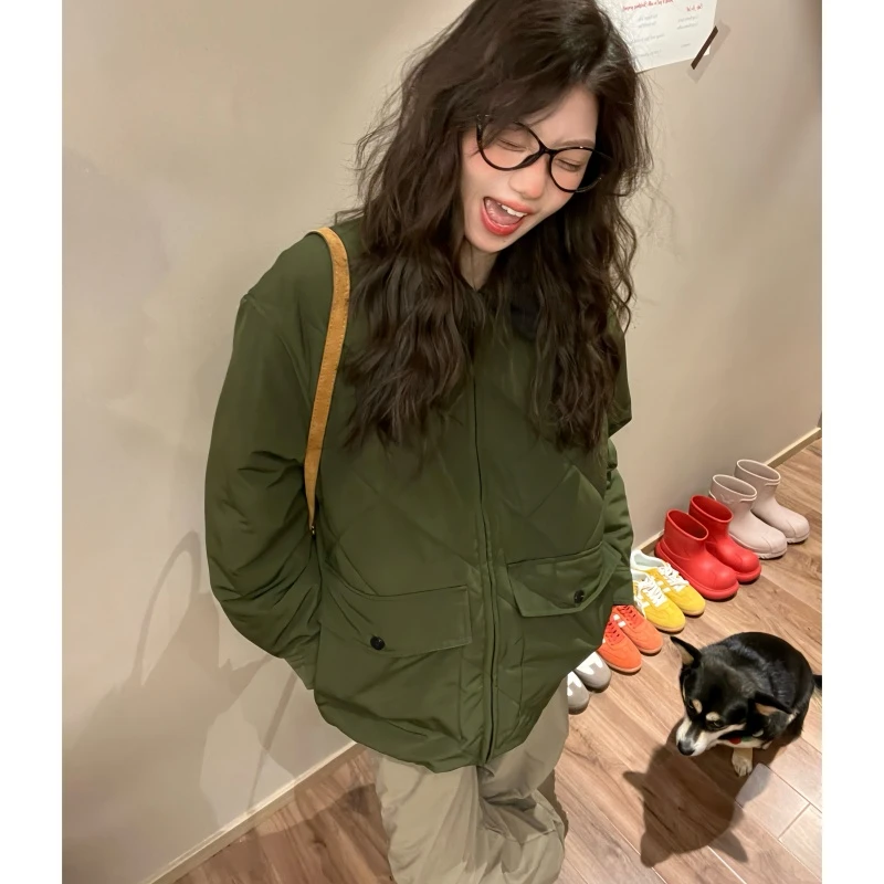 【工装口袋】秋冬男女情侣款翻领夹克外套保暖棉服防水C1270