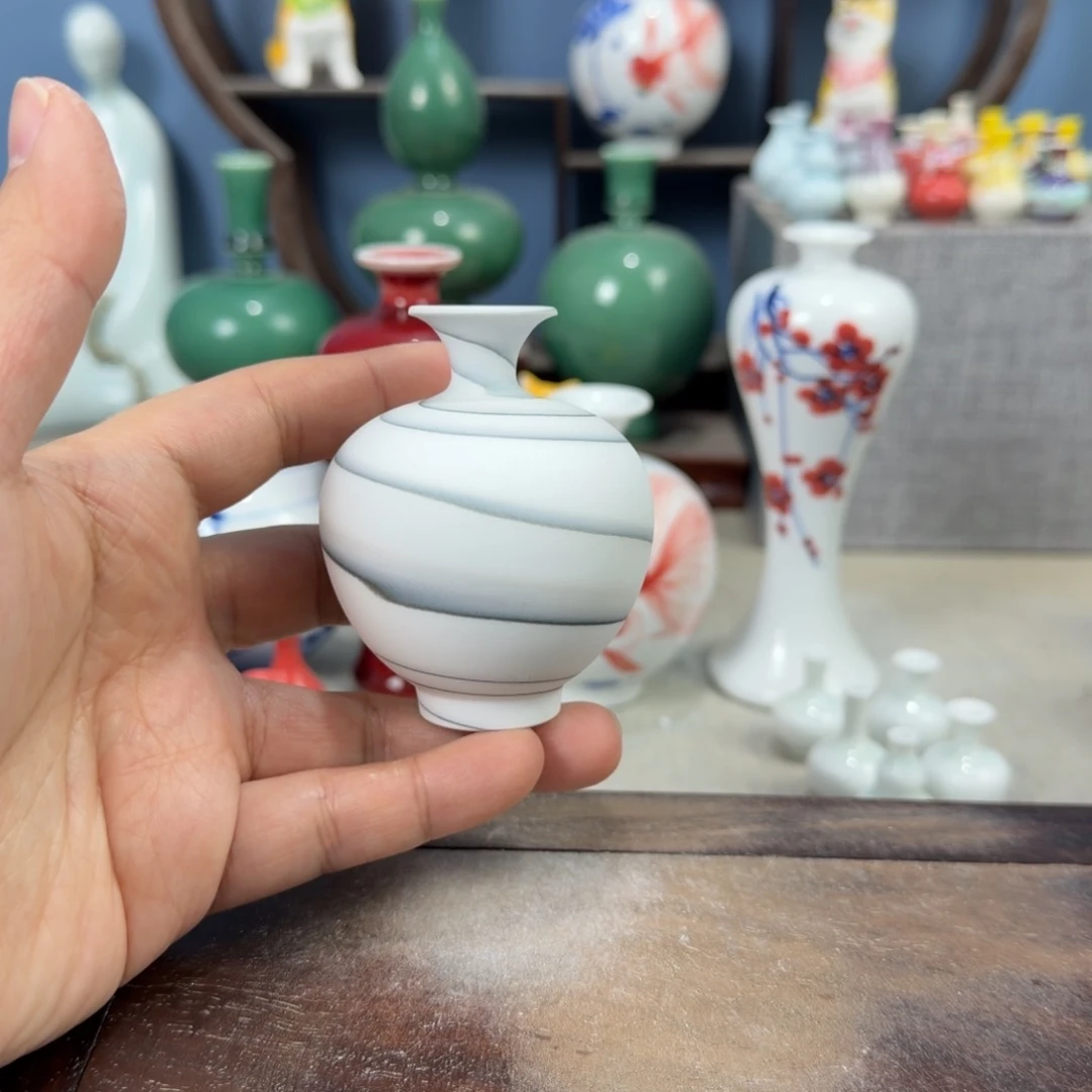 陶瓷手工小花器摆件