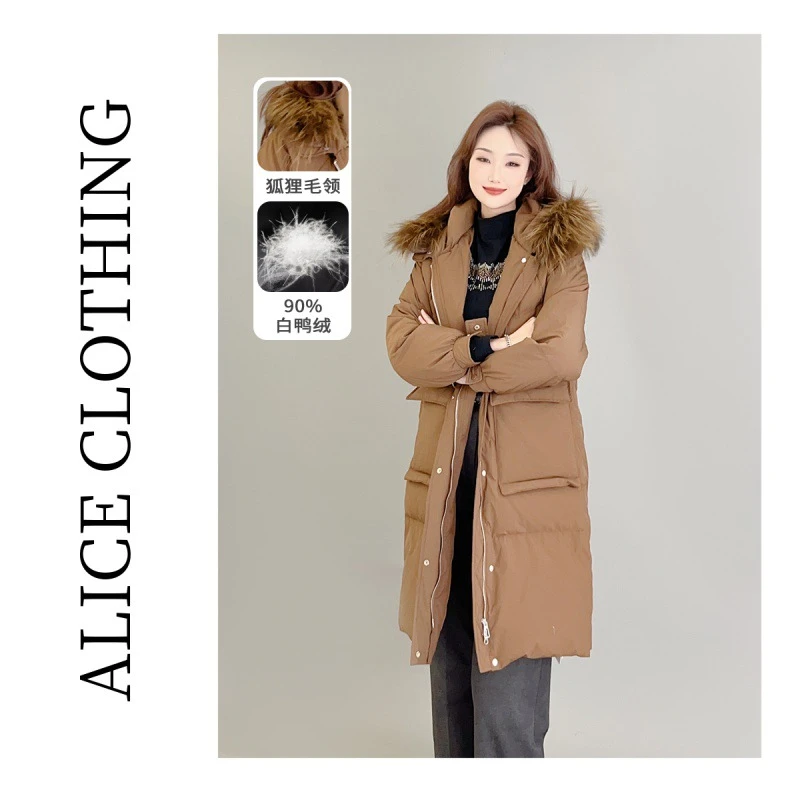 5 ALICE “山野轻行”鸭绒羽绒服狐狸毛 保暖恒温 S2136505Kr