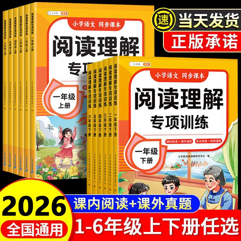 斗半匠小学语文阅读理解专项训练书一年级二年级下册三四五六年级