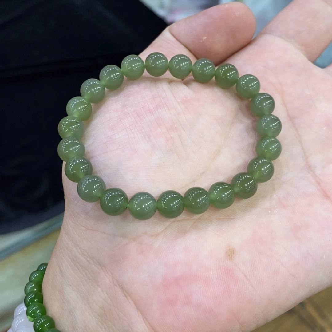 定制和田玉和田玉湖水绿卡8