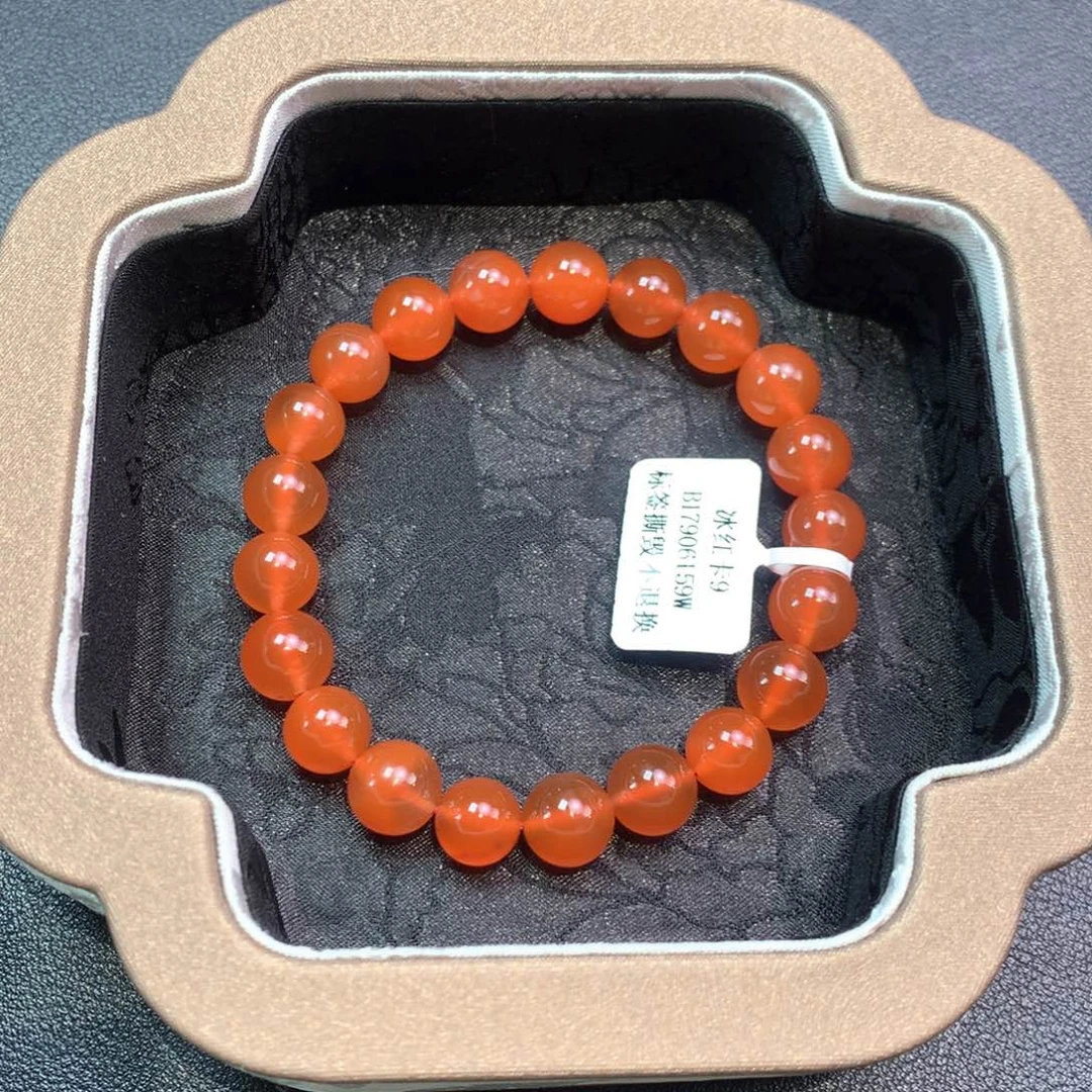 南红玛瑙冰红卡9未镶嵌