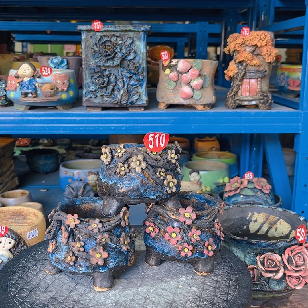 510号手工花盆陶然花器