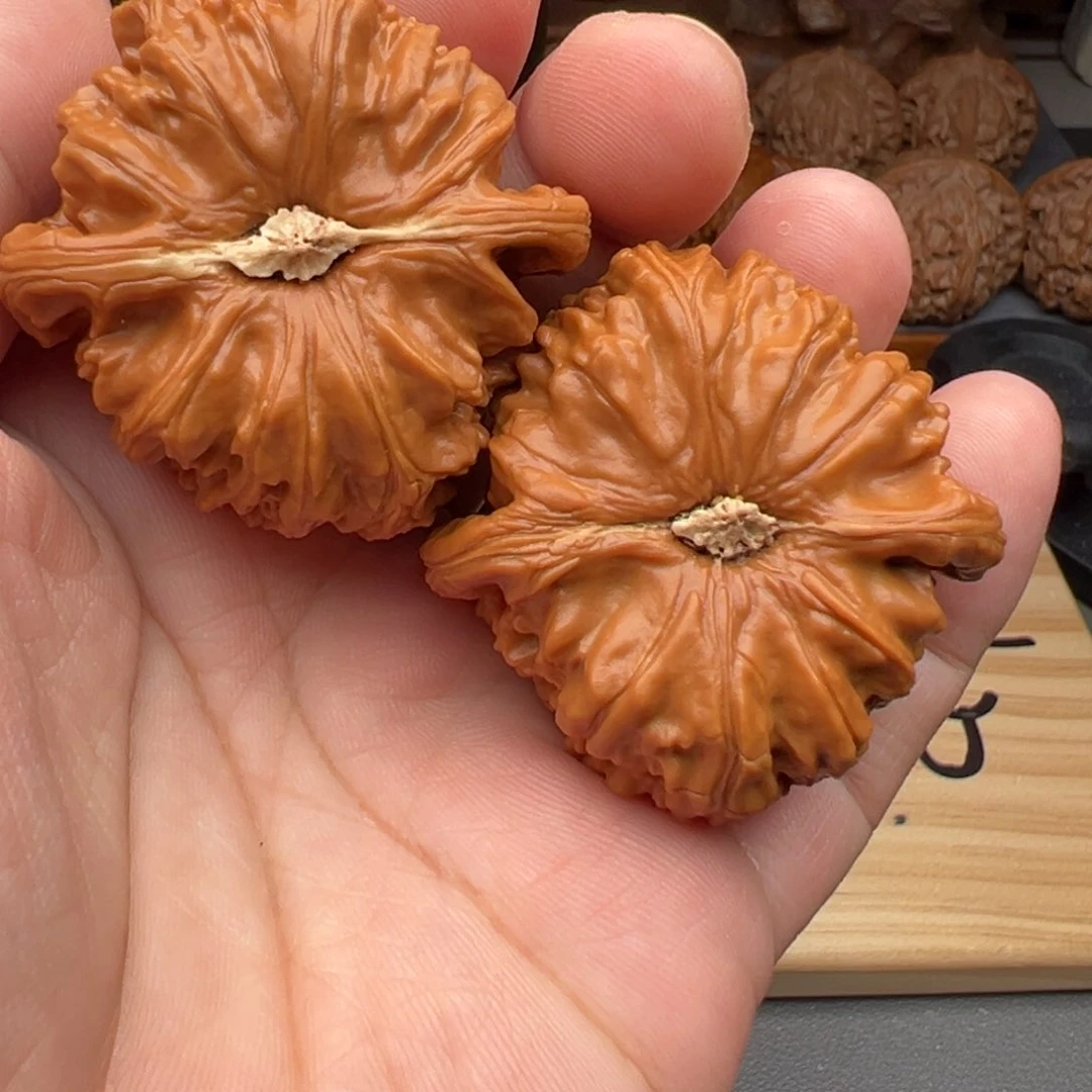 文玩核桃把件贾*利白狮子