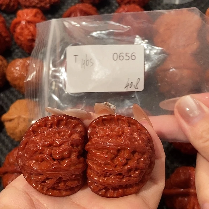 吊坠文玩核桃白狮子40.7