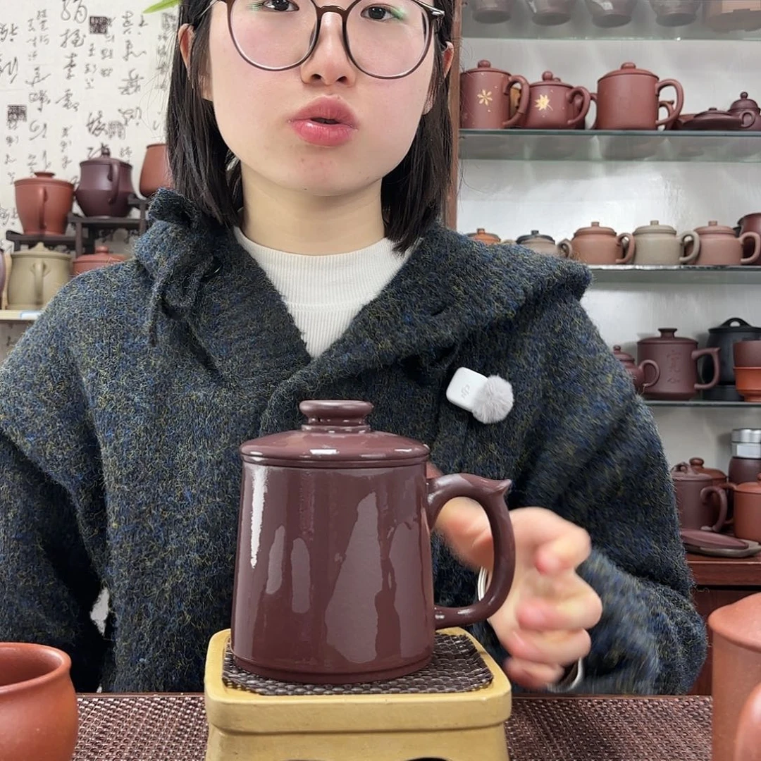紫砂茶杯宜兴原矿无礼盒雅德三件套