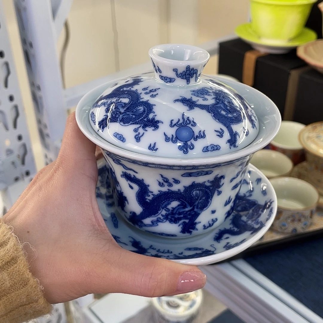 陶景德陶瓷盖碗茶具