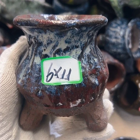 红陶粗陶花盆手工