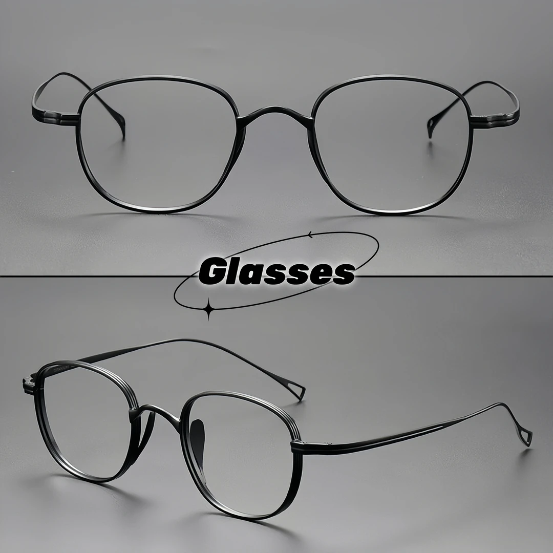 晚林秋风超轻纯钛近视眼镜框男防蓝光平光男女时尚防蓝光设计师