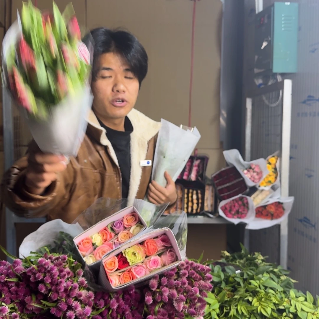 红色郁金香1扎。