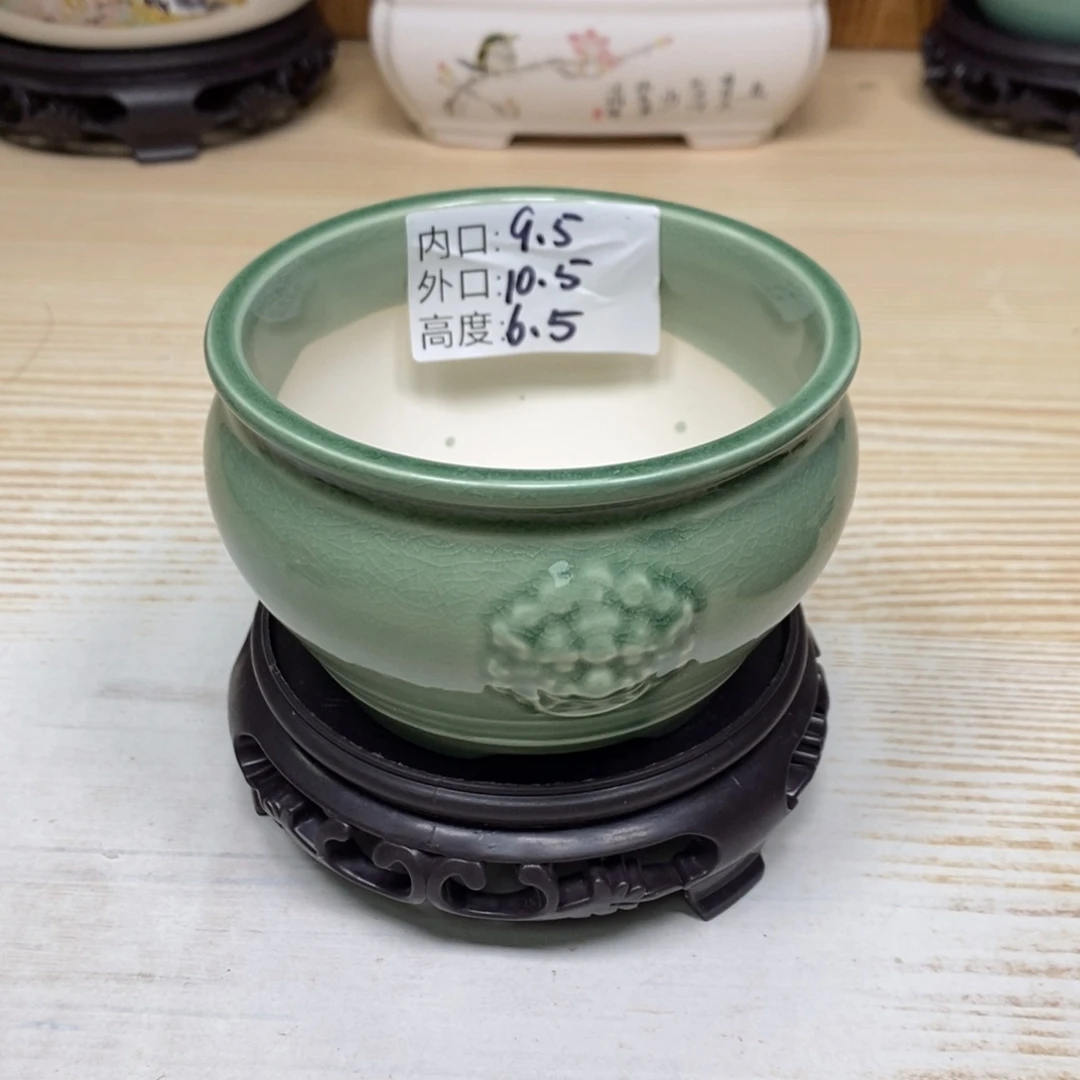 紫砂陶瓷花盆浮力