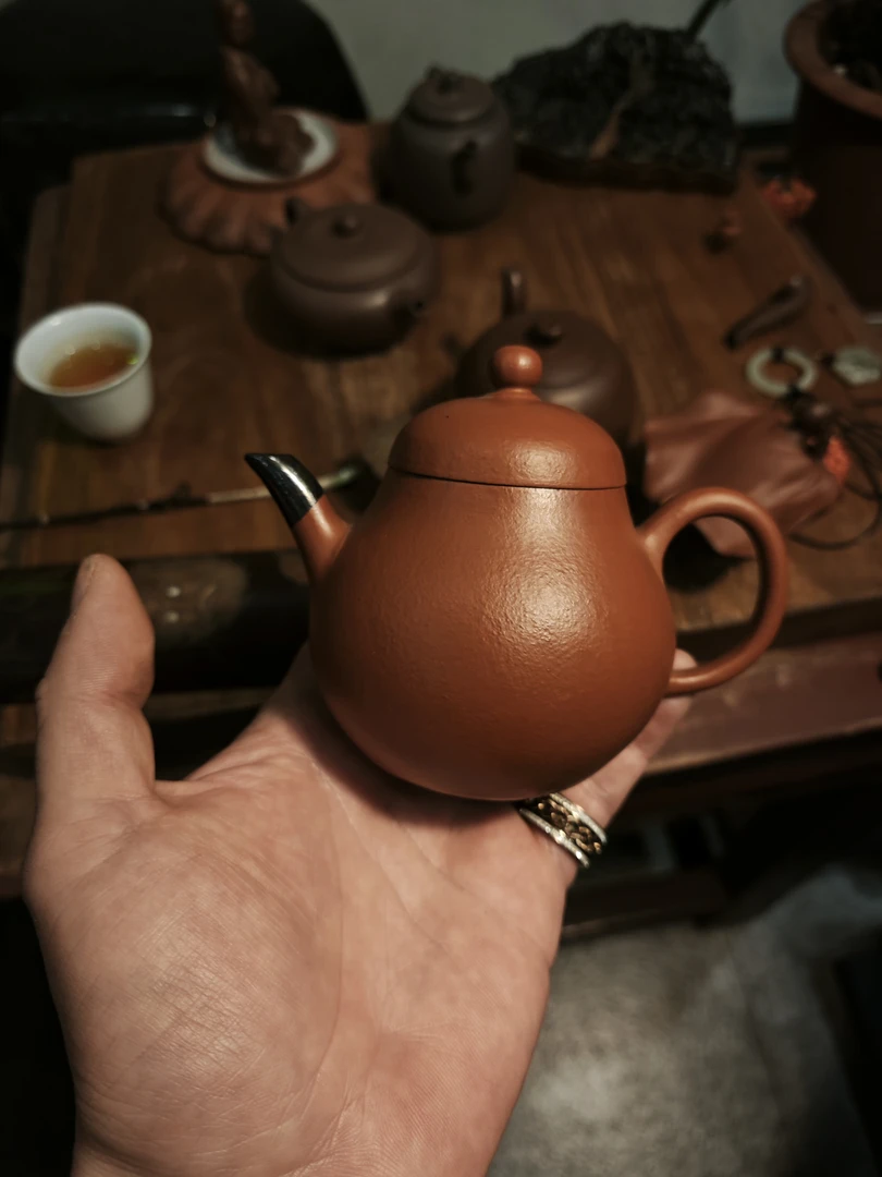 "小容量红泥高梨"慕古，雅緻，拙味好紫砂壶茶具梨形泡茶壶水壶泥壶