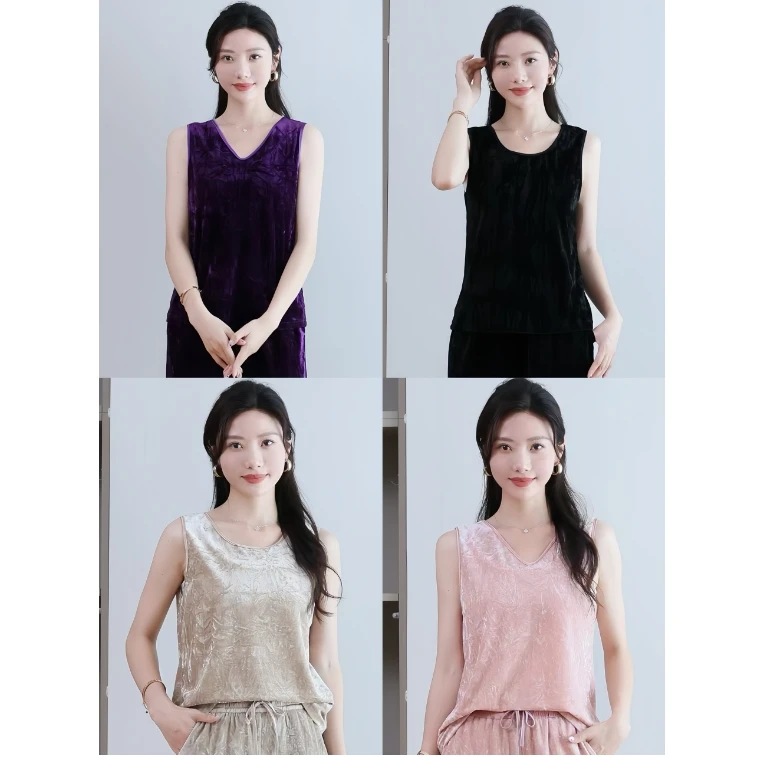 背心新中式百搭气质简约前后两穿无袖背心上衣女