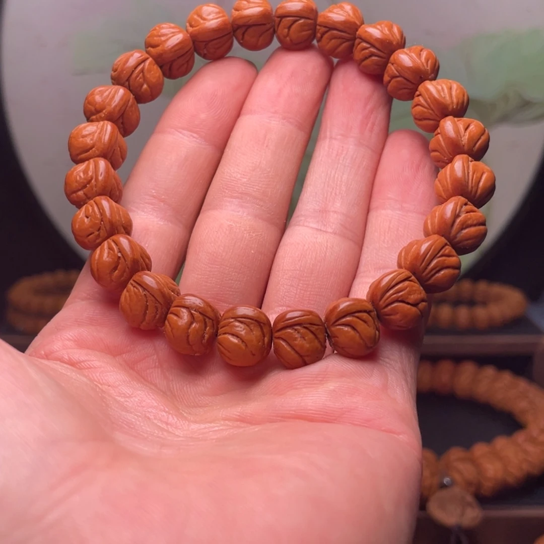 桃核手串12玉龙脊手串
