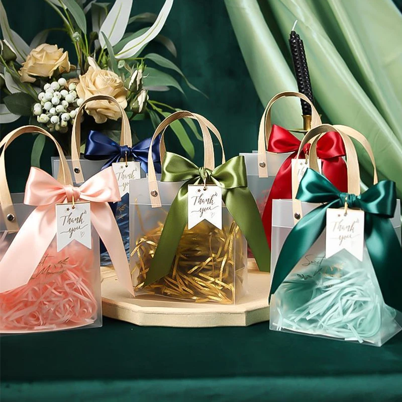 礼品袋礼婚喜糖袋手提伴手礼结婚透明生日圣诞礼物包装袋创意礼袋