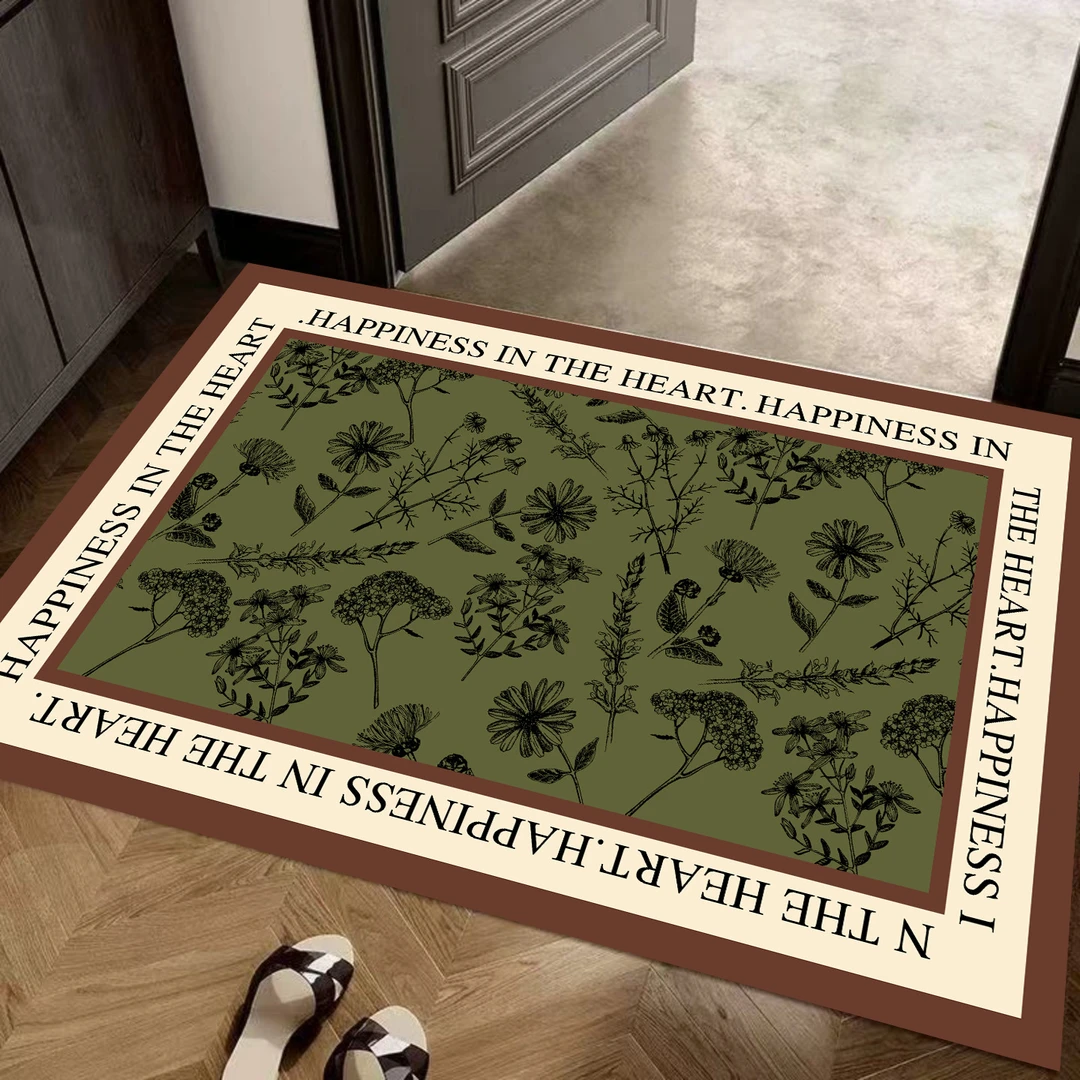 防滑可擦免洗吸水皮革入户地垫，玄关地垫，大门口地垫，入户门地毯