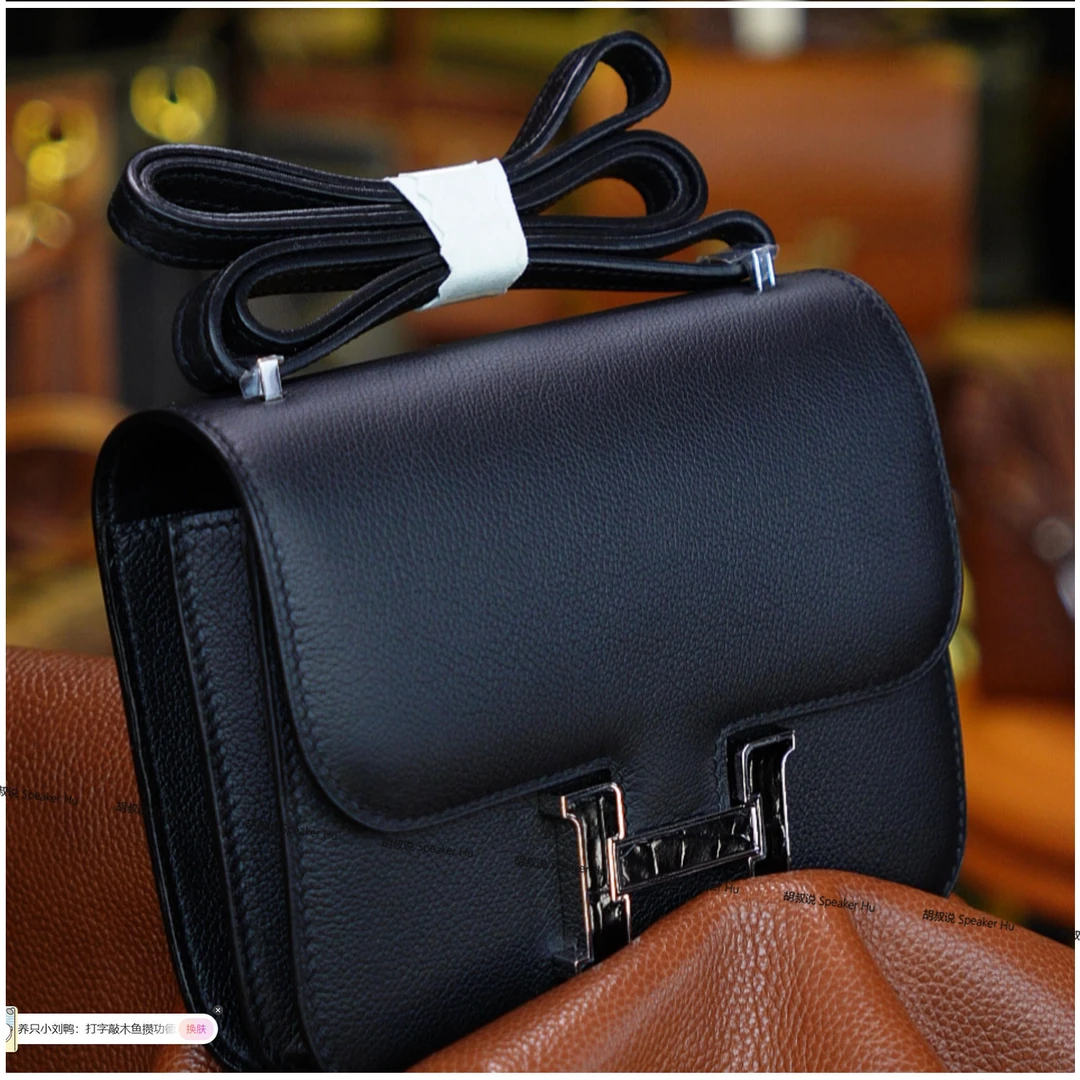 【限定款】鳄皮嵌K宝进口头层牛皮19-23cm蜡线手工原创设计女包