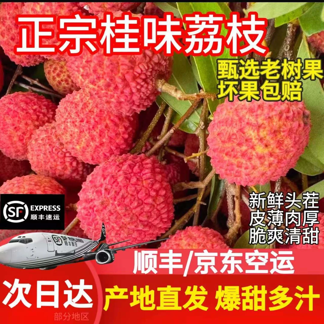 【顺丰京东空运冷链】礼盒正宗桂味老树荔枝新鲜水果同城送4斤/6斤