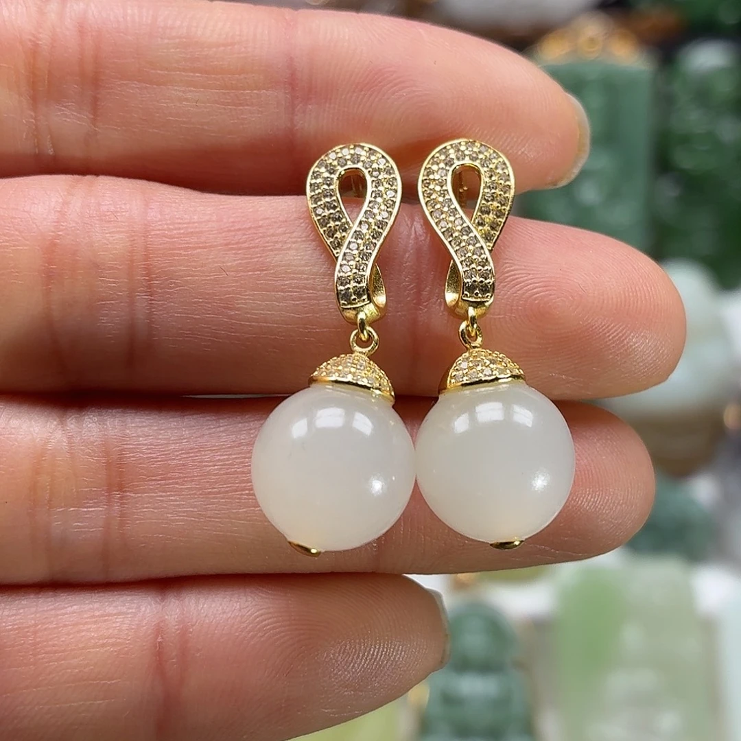 和田玉银S925镶嵌颈饰