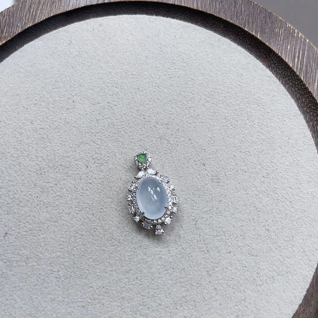 翡翠银S925镶嵌颈饰