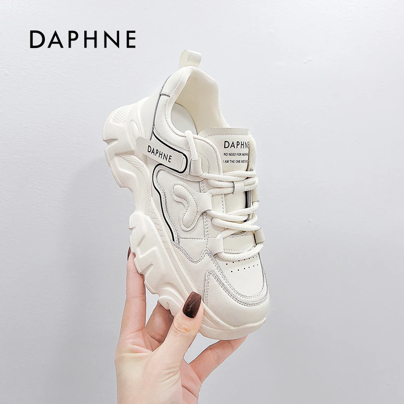 Daphne/达芙妮老爹鞋女2025冬季新款时尚百搭厚底休闲运动鞋