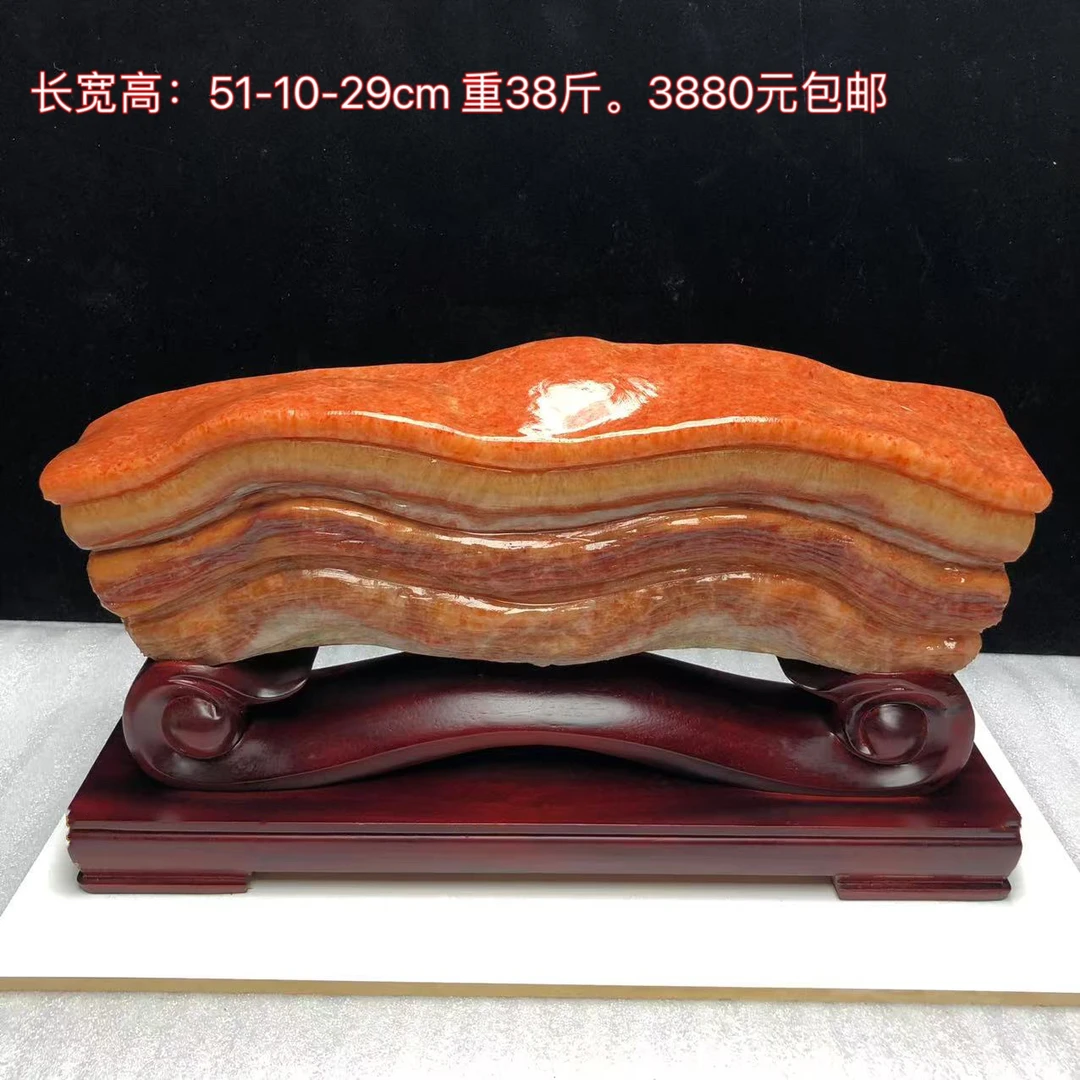 广西天然猪肉石观赏石头奇石原石家居装饰招财风水创意中式摆件