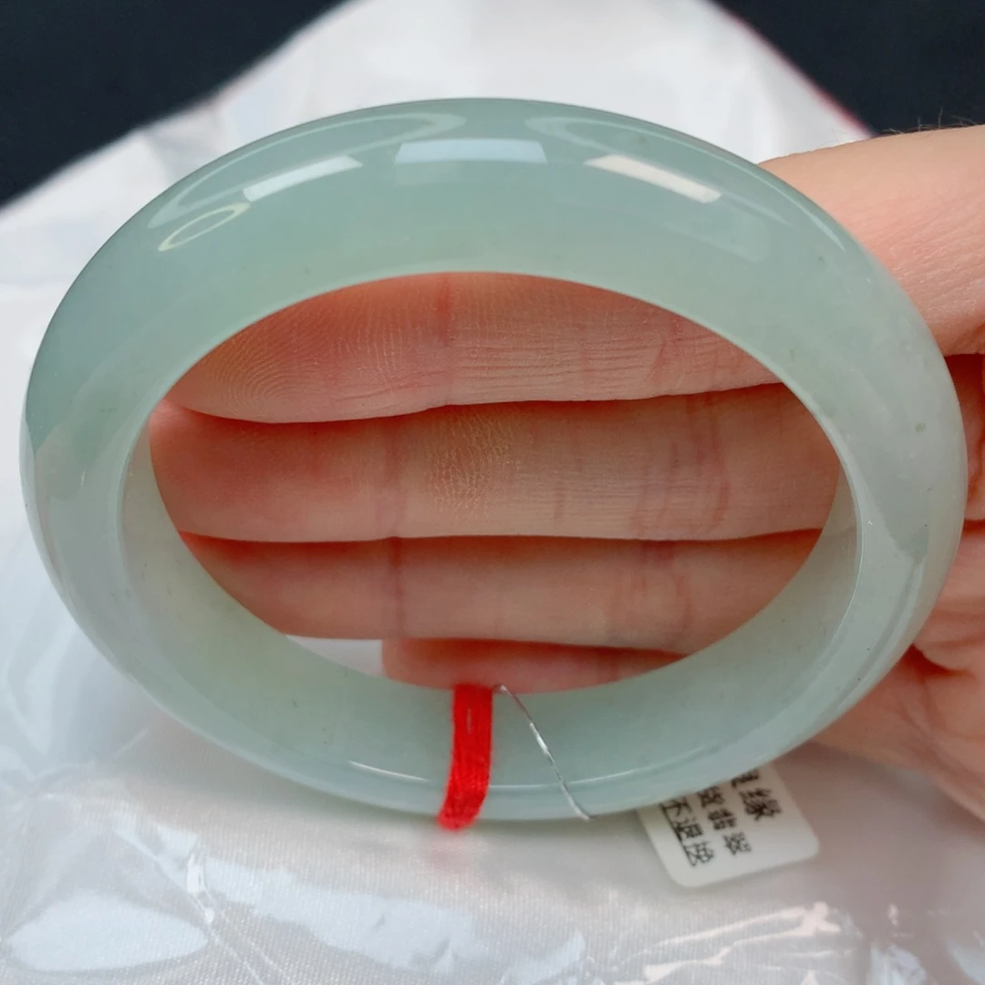 未镶嵌手镯翡翠55正圈，清透葡萄肉，色点，强推，06