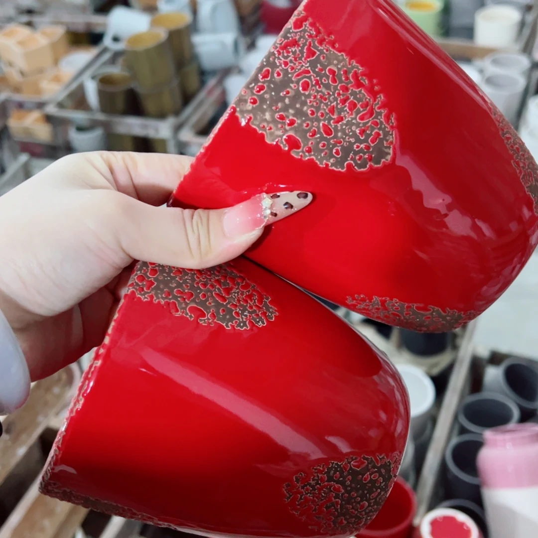 有孔，陶瓷花盆满10米包邮发货