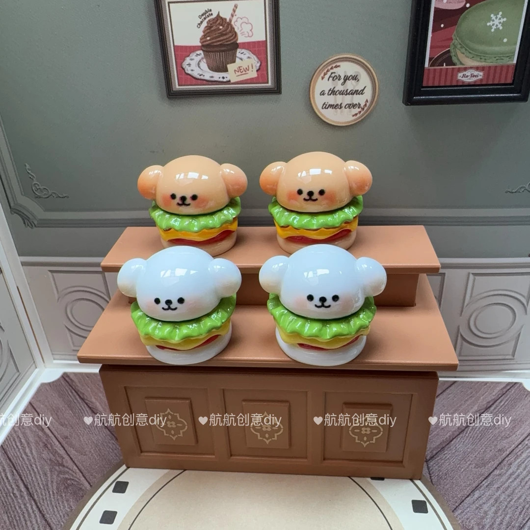 航航妈定制【线条小狗汉堡、两色】，创意diy饰品配饰