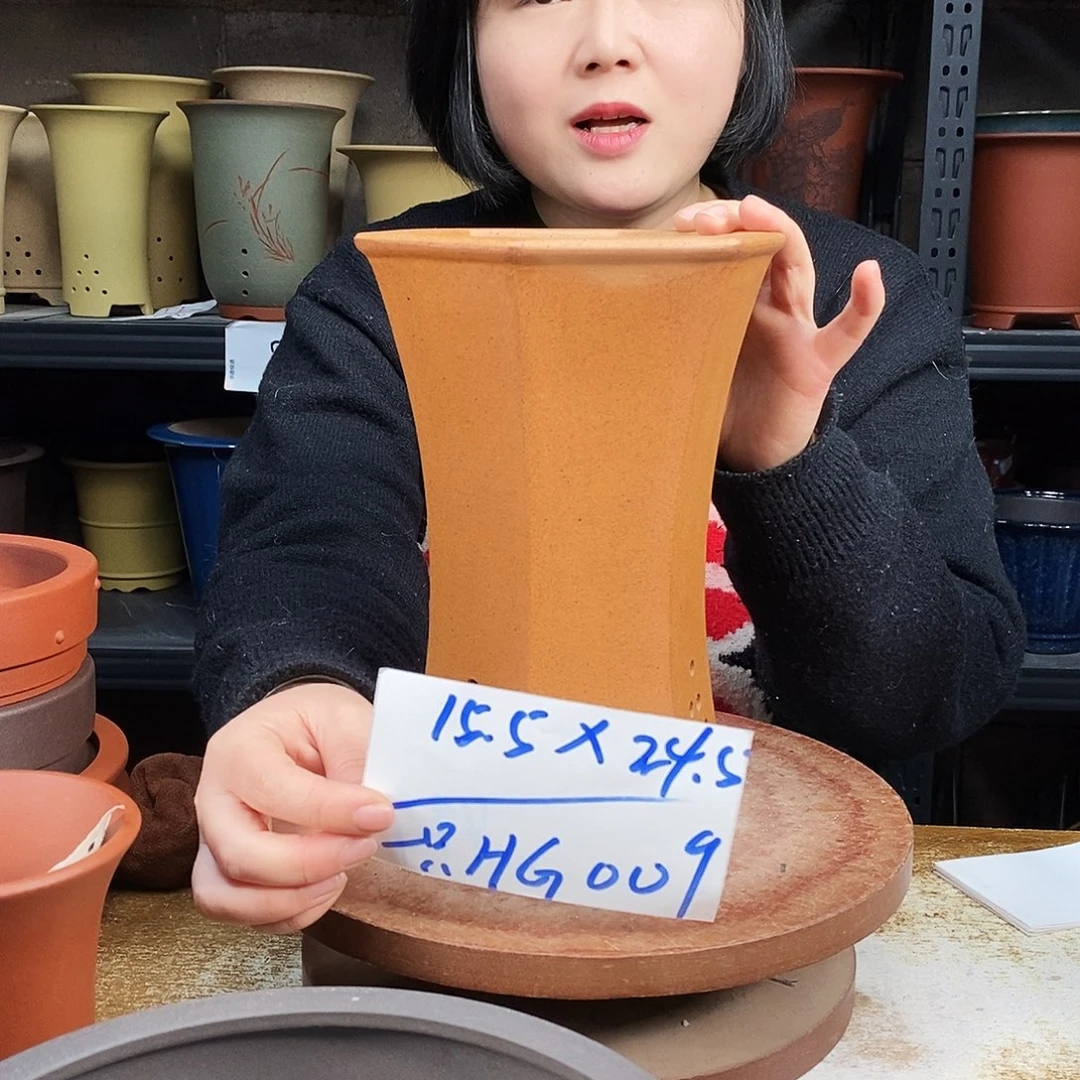 紫砂一只花盆货号HG009