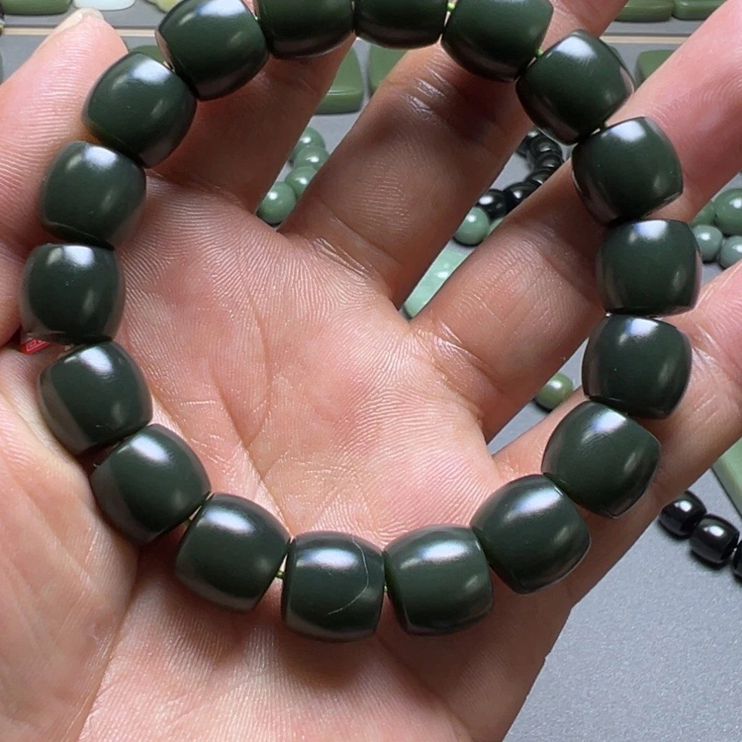 和田玉未镶嵌手链卡12特细