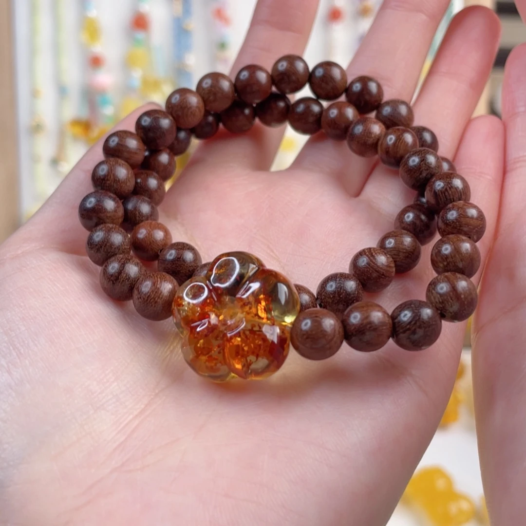 琥珀未镶嵌裸石琥珀手串