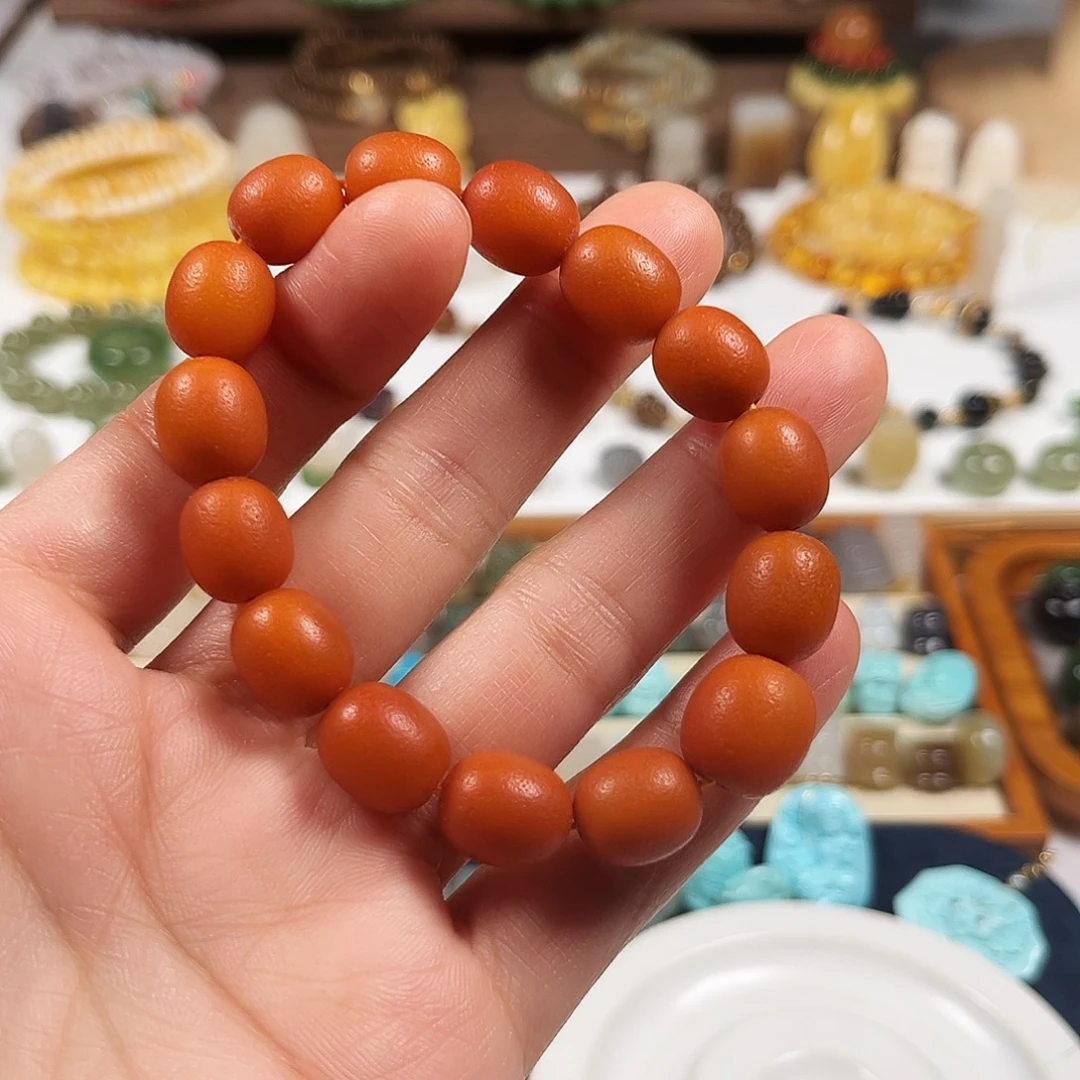 蜜蜡未镶嵌手链橘子皮蜜蜡