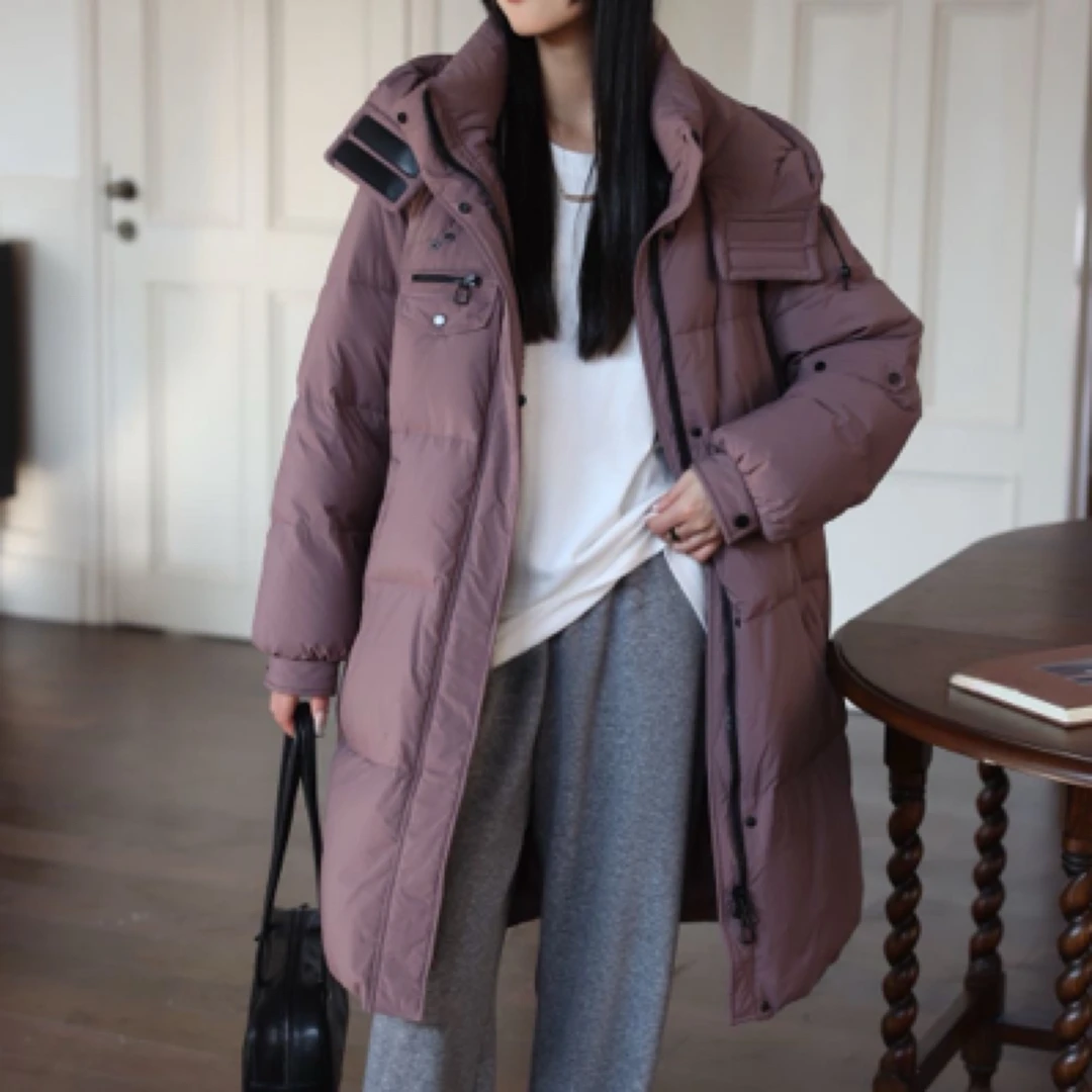 PanPan【Downplus安心绒】【新国标90白鸭绒】中长款羽绒服