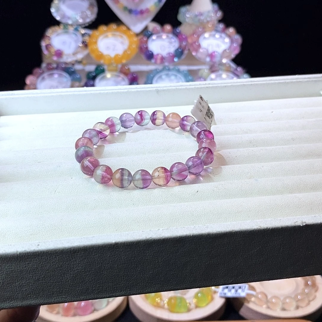 手链未镶嵌萤石千层西瓜色