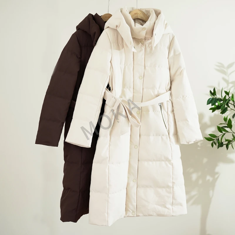 欧货高级感(192g-219g)连帽收腰气质女士鹅绒服（241738）2804