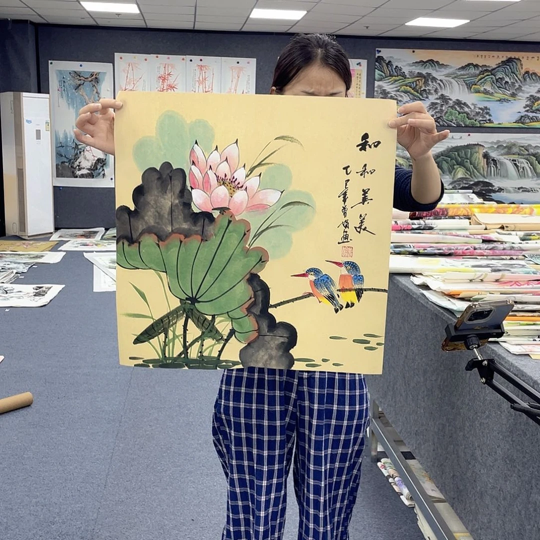 国画作品小姐姐放漏…